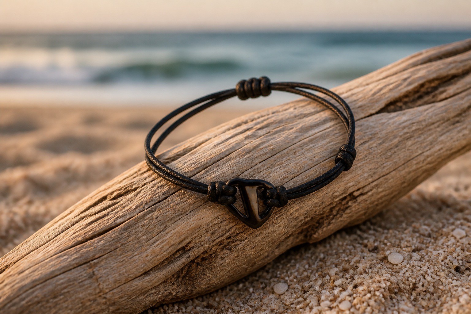 Armband Herz schwarz