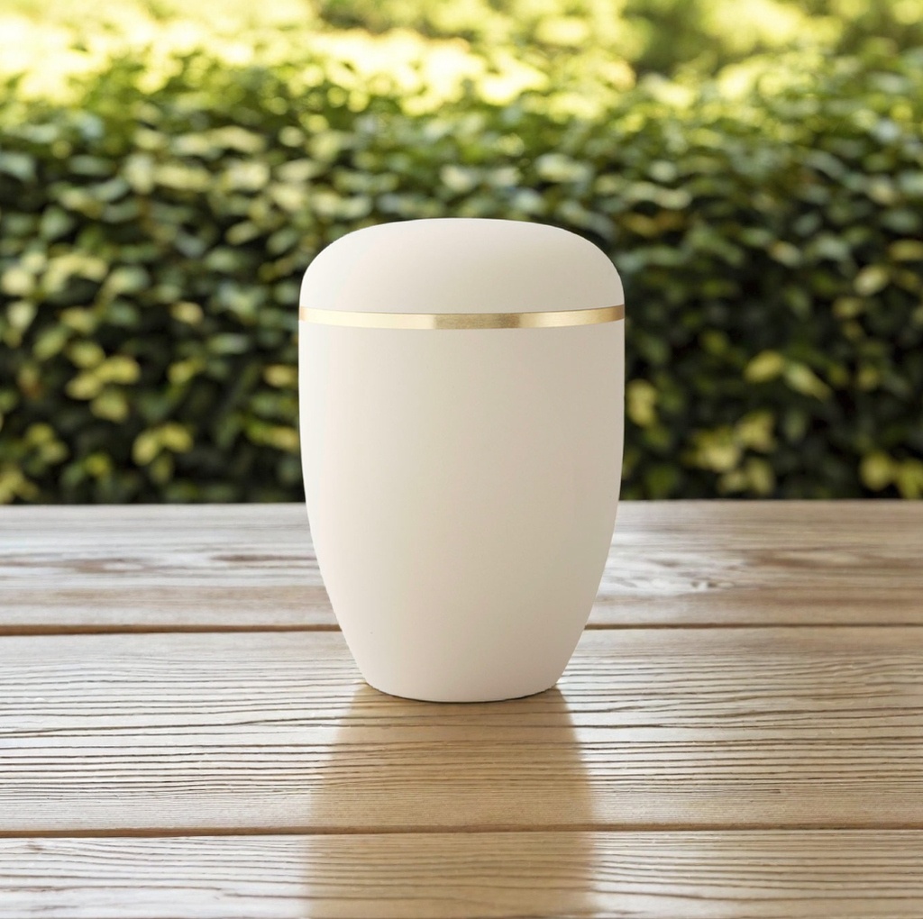 Urne creme zarter Goldrand